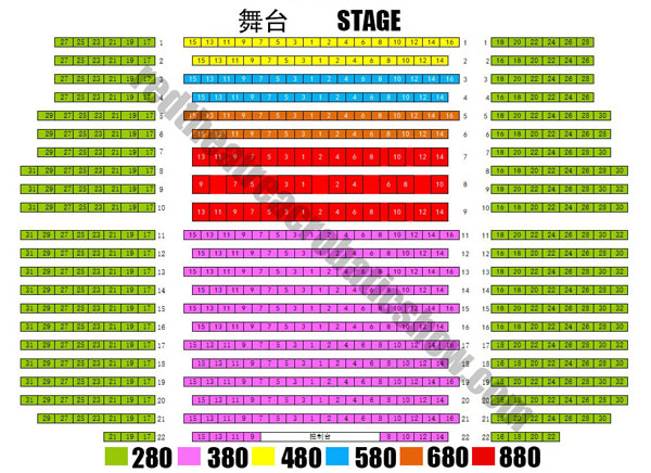 Chaoyang Theatre seat map